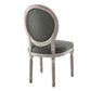 Emanate Vintage French Upholstered Fabric Dining Side Chair, EEI-4667 FredCo