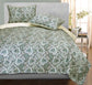 Embossed Morrocan Paisley 100% Long-Staple Cotton Quilt Set, 2 Colors FredCo