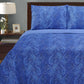 Embossed Morrocan Paisley 100% Long-Staple Cotton Quilt Set, 2 Colors FredCo