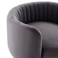 Embrace Tufted Performance Velvet Swivel Chair, EEI-4997 FredCo