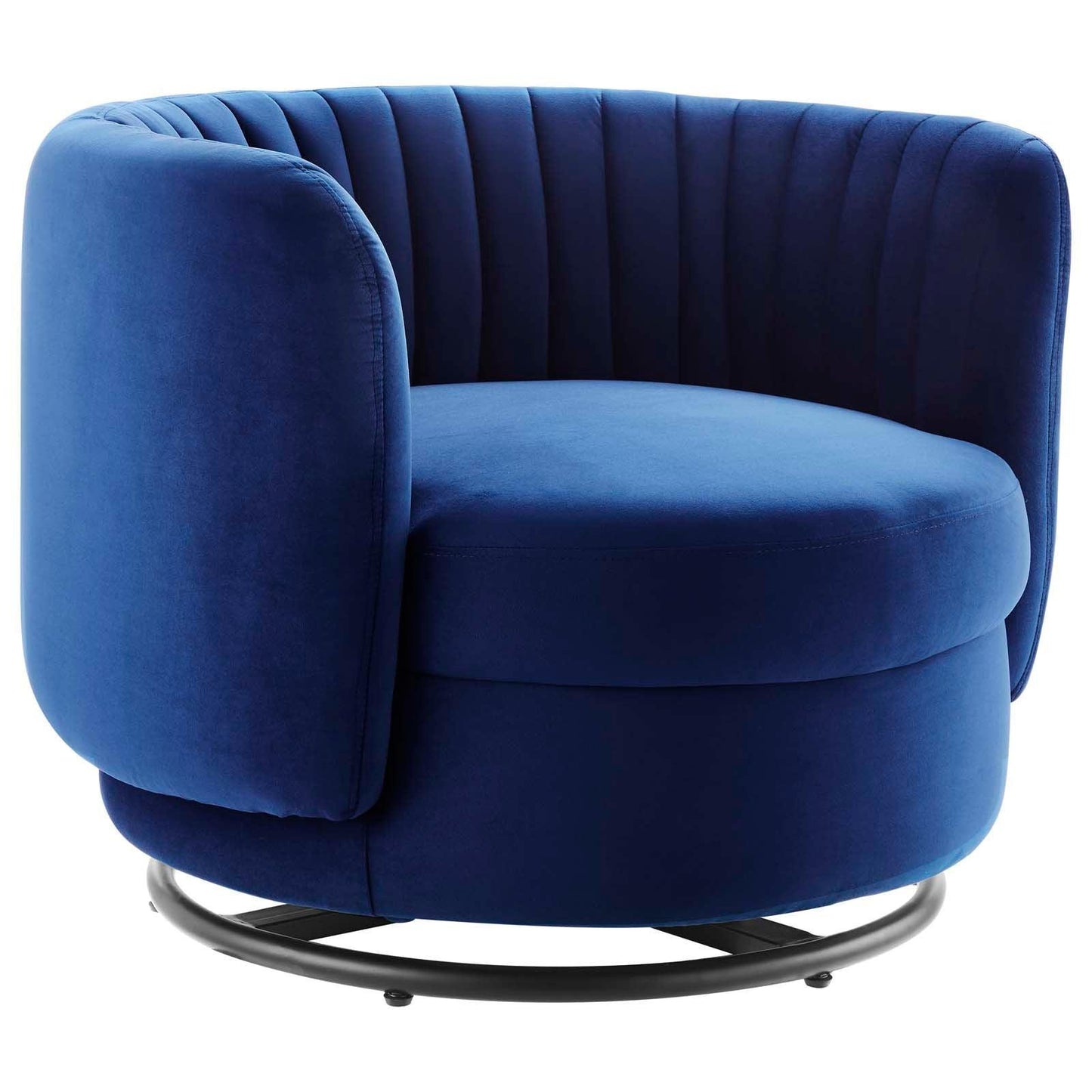 Embrace Tufted Performance Velvet Swivel Chair, EEI-4998 FredCo