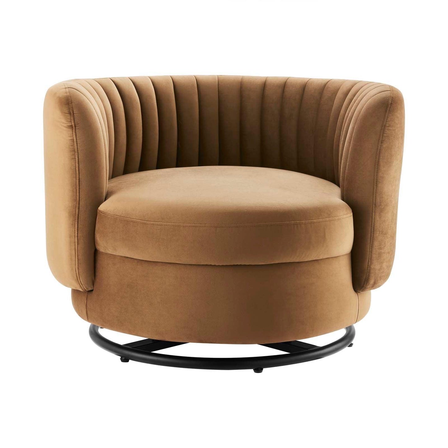 Embrace Tufted Performance Velvet Swivel Chair, EEI-4998 FredCo