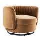 Embrace Tufted Performance Velvet Swivel Chair, EEI-4998 FredCo