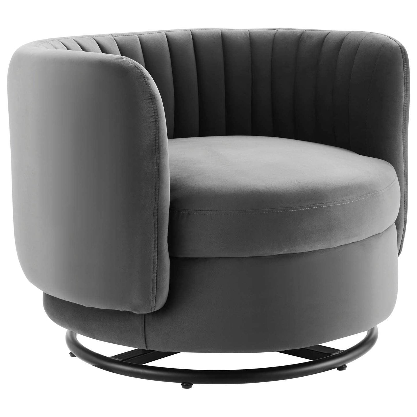 Embrace Tufted Performance Velvet Swivel Chair, EEI-4998 FredCo