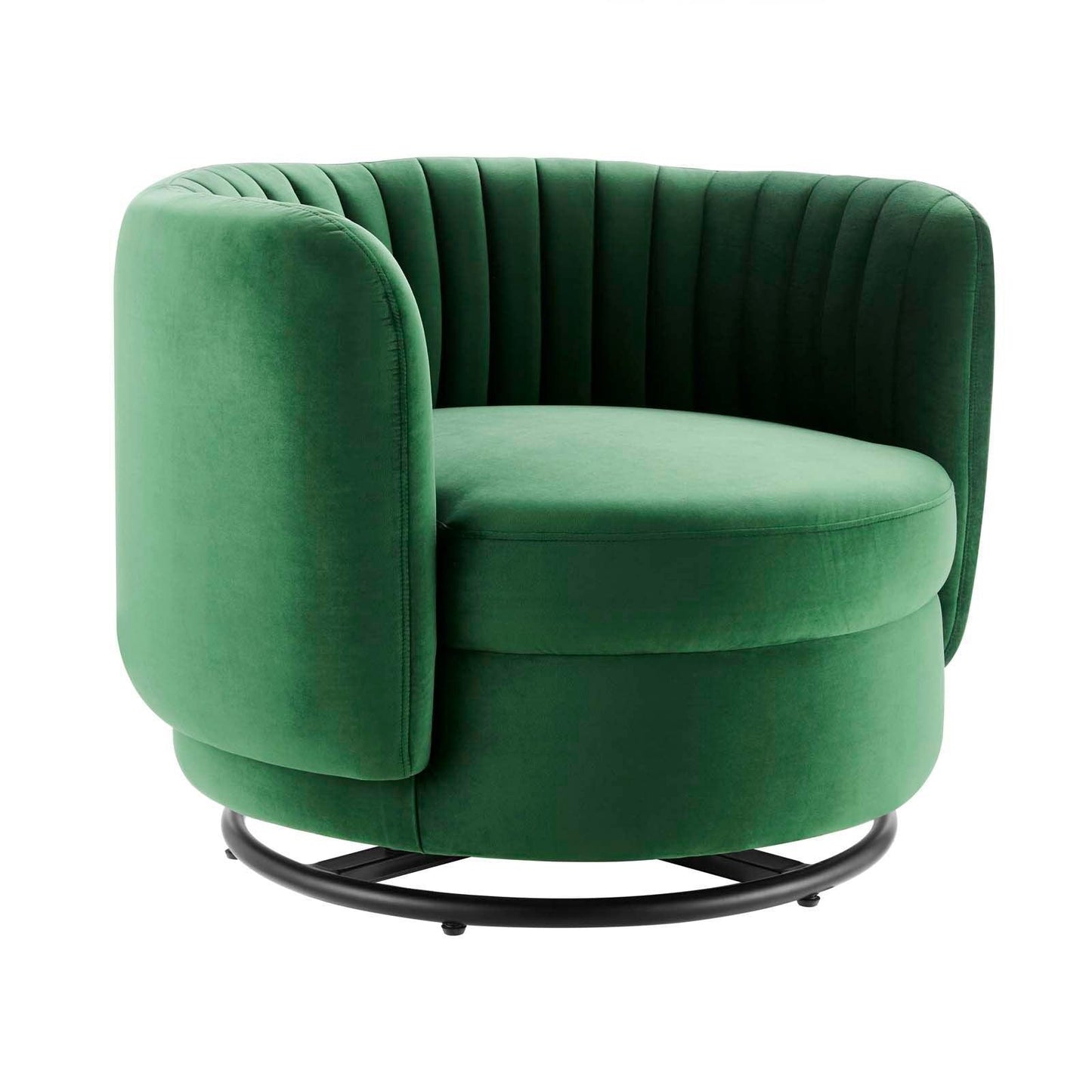 Embrace Tufted Performance Velvet Swivel Chair, EEI-4998 FredCo