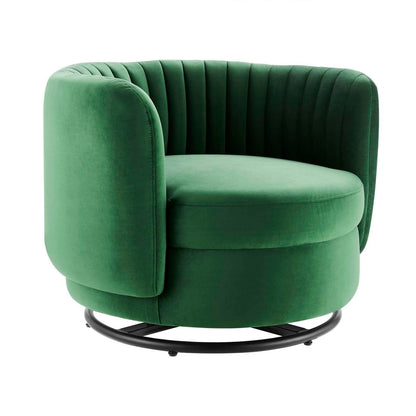 Embrace Tufted Performance Velvet Swivel Chair, EEI-4998 FredCo