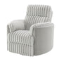Emee Gray Corduroy Glider Recliner w/ Swivel FredCo