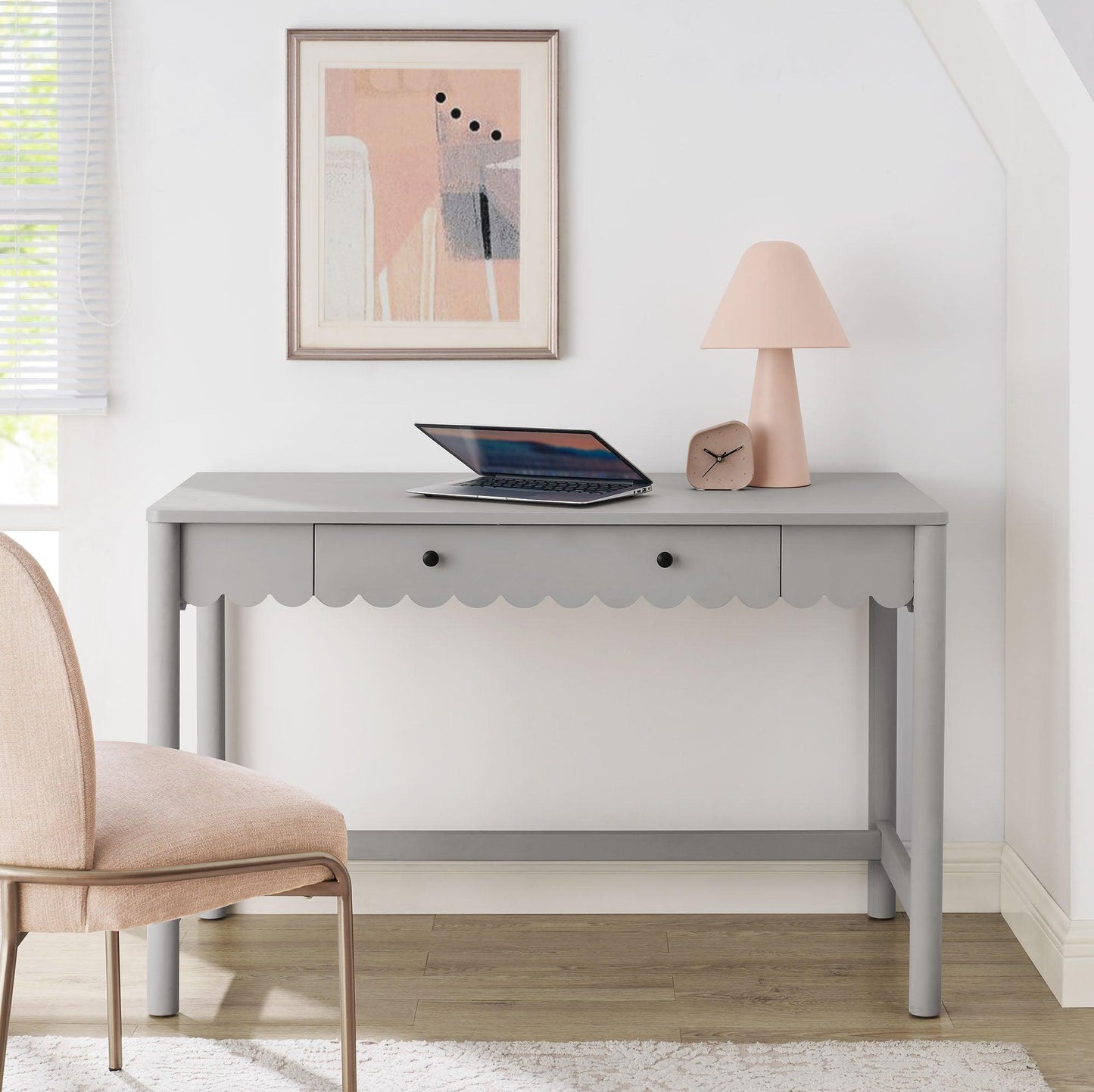 Emmeline 1-Drawer Scallop Writing Desk by Modway FredCo