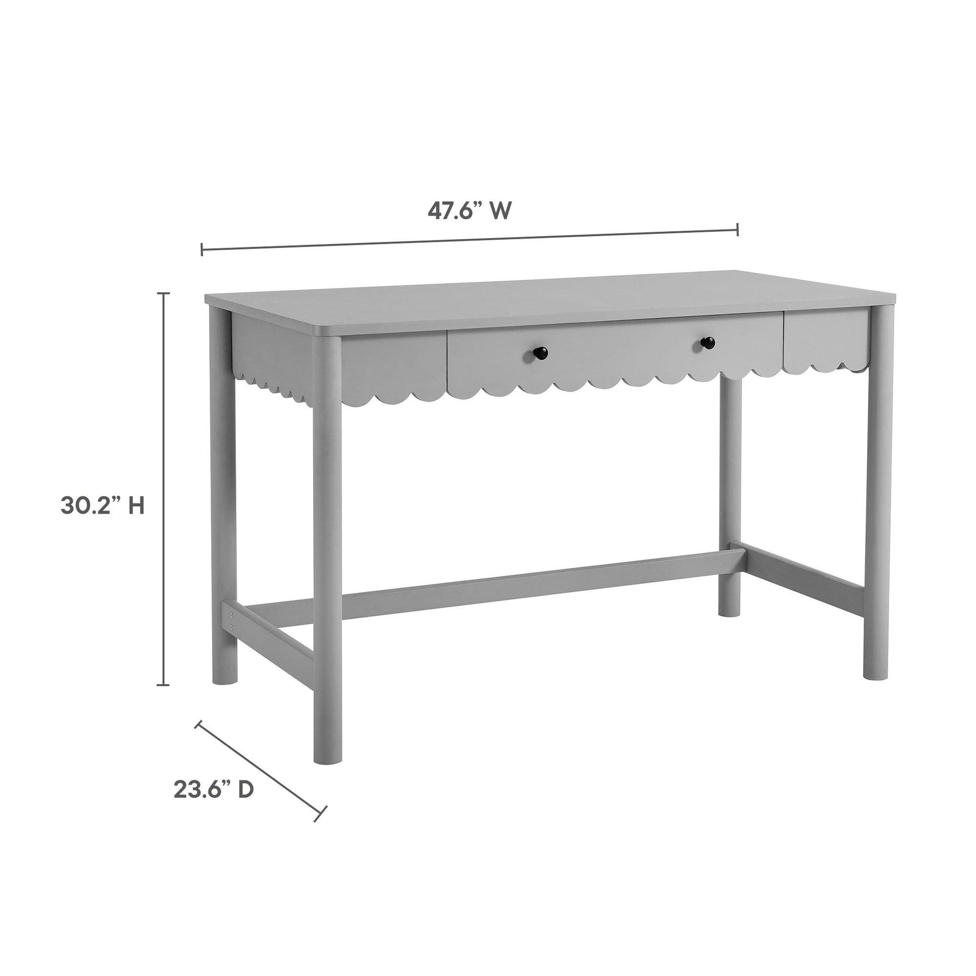 Emmeline 1-Drawer Scallop Writing Desk by Modway FredCo