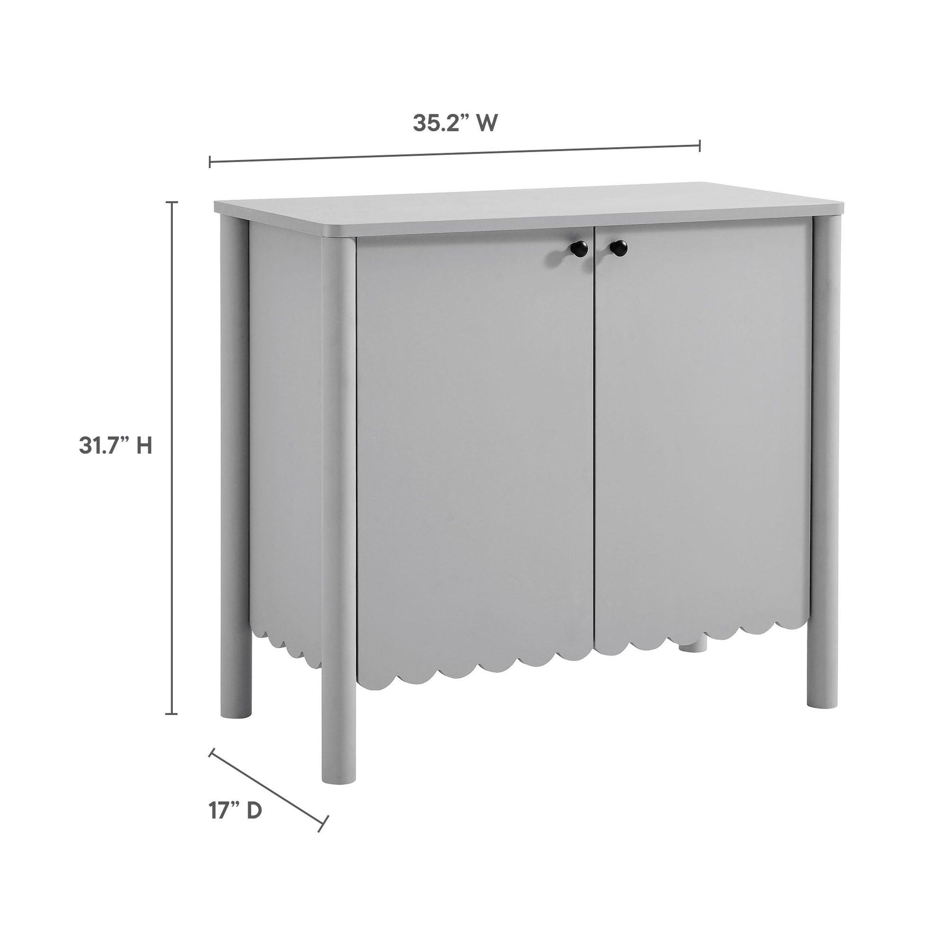 Emmeline 35" 2-Door Scalloped Sideboard Cabinet by Modway FredCo