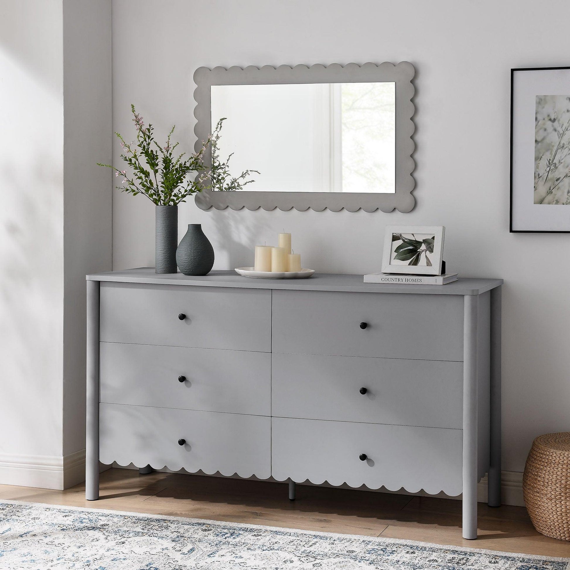 Emmeline Scalloped 6-Drawer Dresser by Modway FredCo