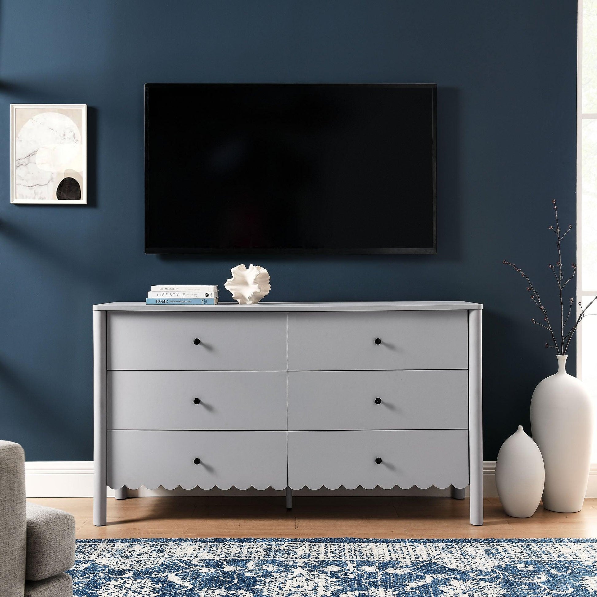 Emmeline Scalloped 6-Drawer Dresser by Modway FredCo