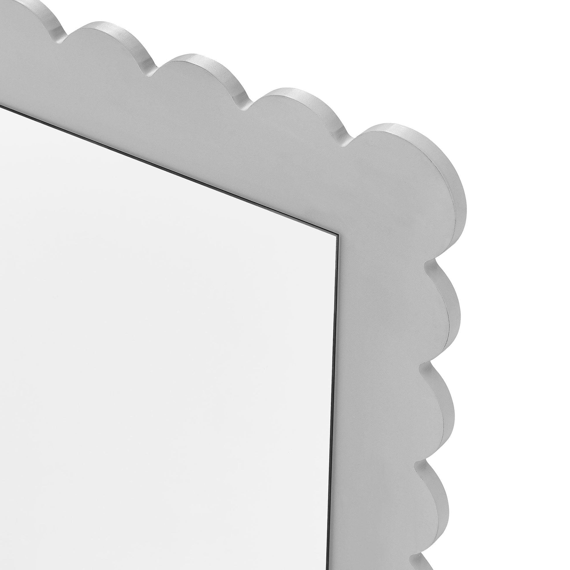 Emmeline Scalloped Rectangle Wall Mirror by Modway FredCo