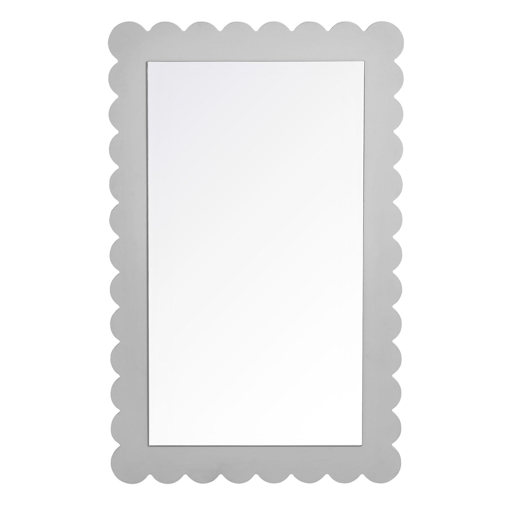 Emmeline Scalloped Rectangle Wall Mirror by Modway FredCo
