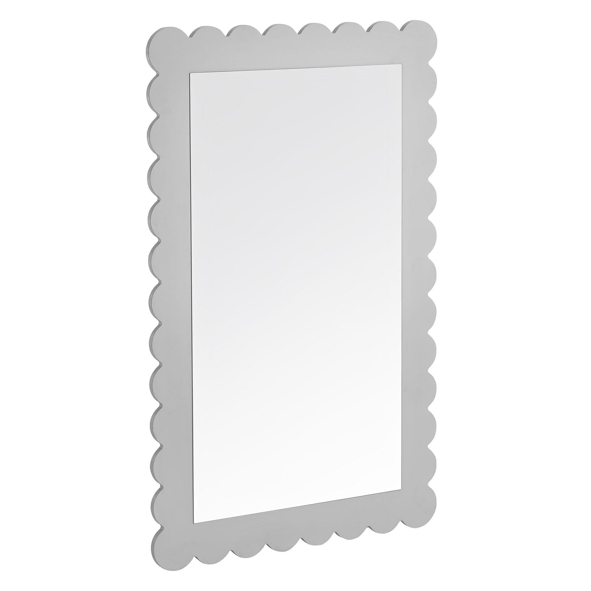 Emmeline Scalloped Rectangle Wall Mirror by Modway FredCo