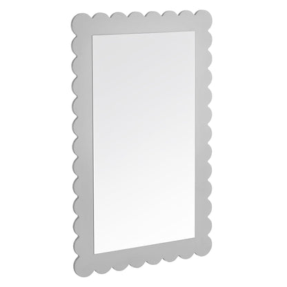 Emmeline Scalloped Rectangle Wall Mirror by Modway FredCo