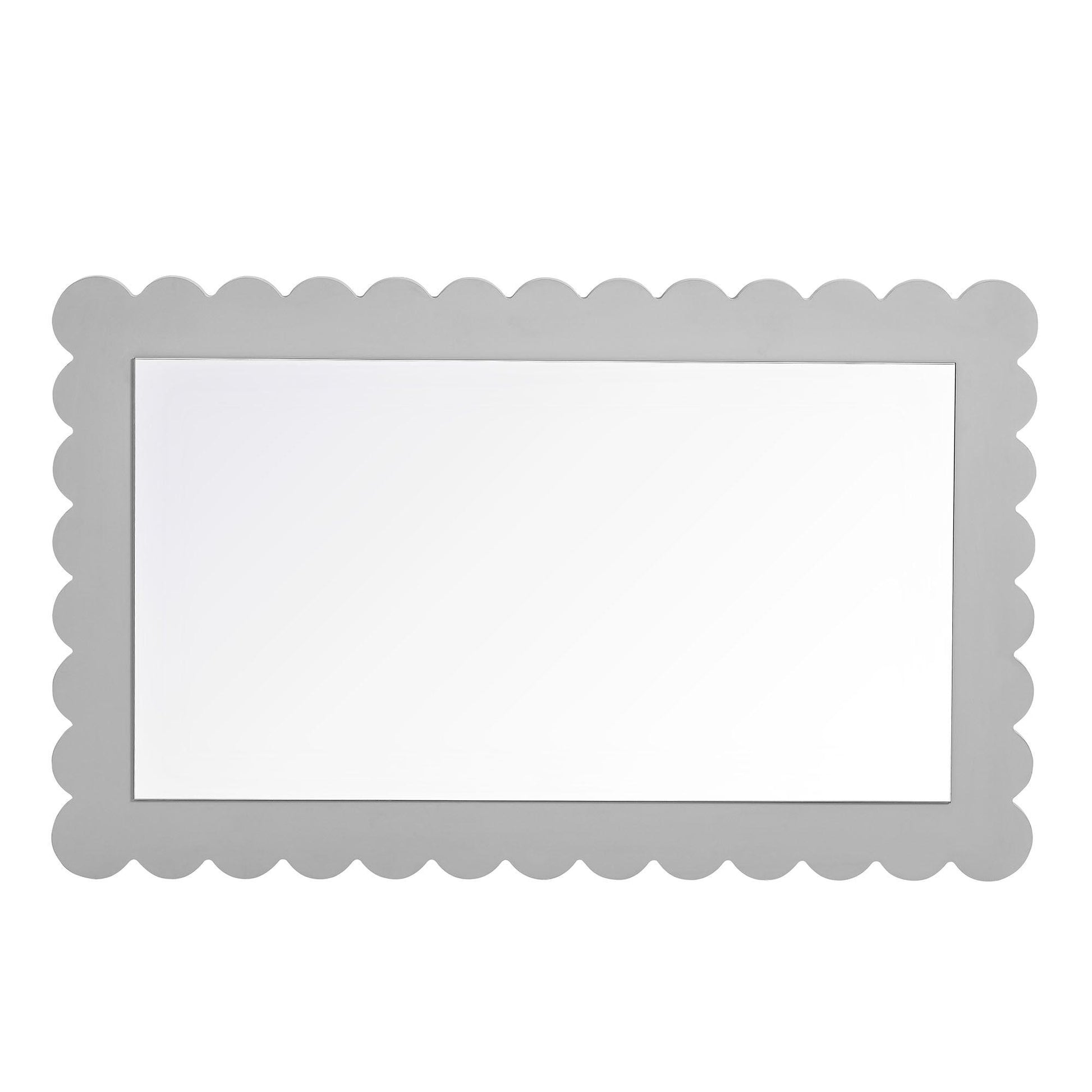 Emmeline Scalloped Rectangle Wall Mirror by Modway FredCo