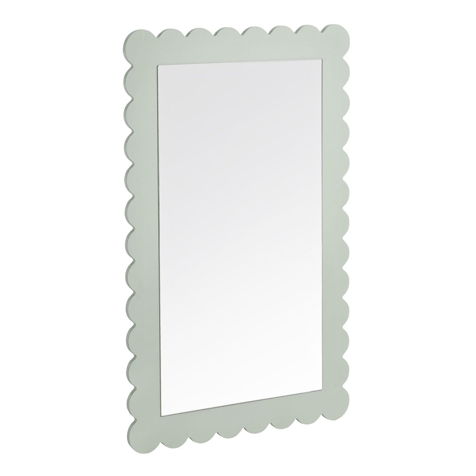 Emmeline Scalloped Rectangle Wall Mirror by Modway FredCo