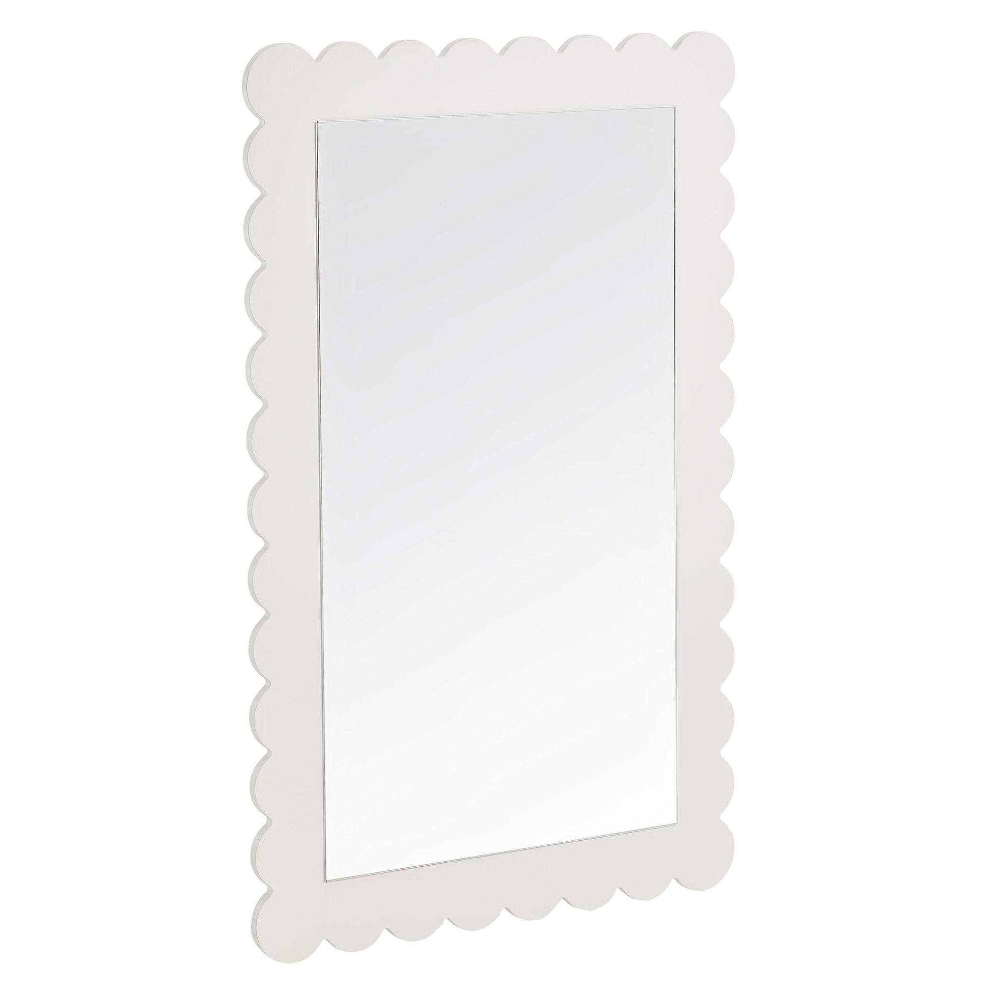Emmeline Scalloped Rectangle Wall Mirror by Modway FredCo