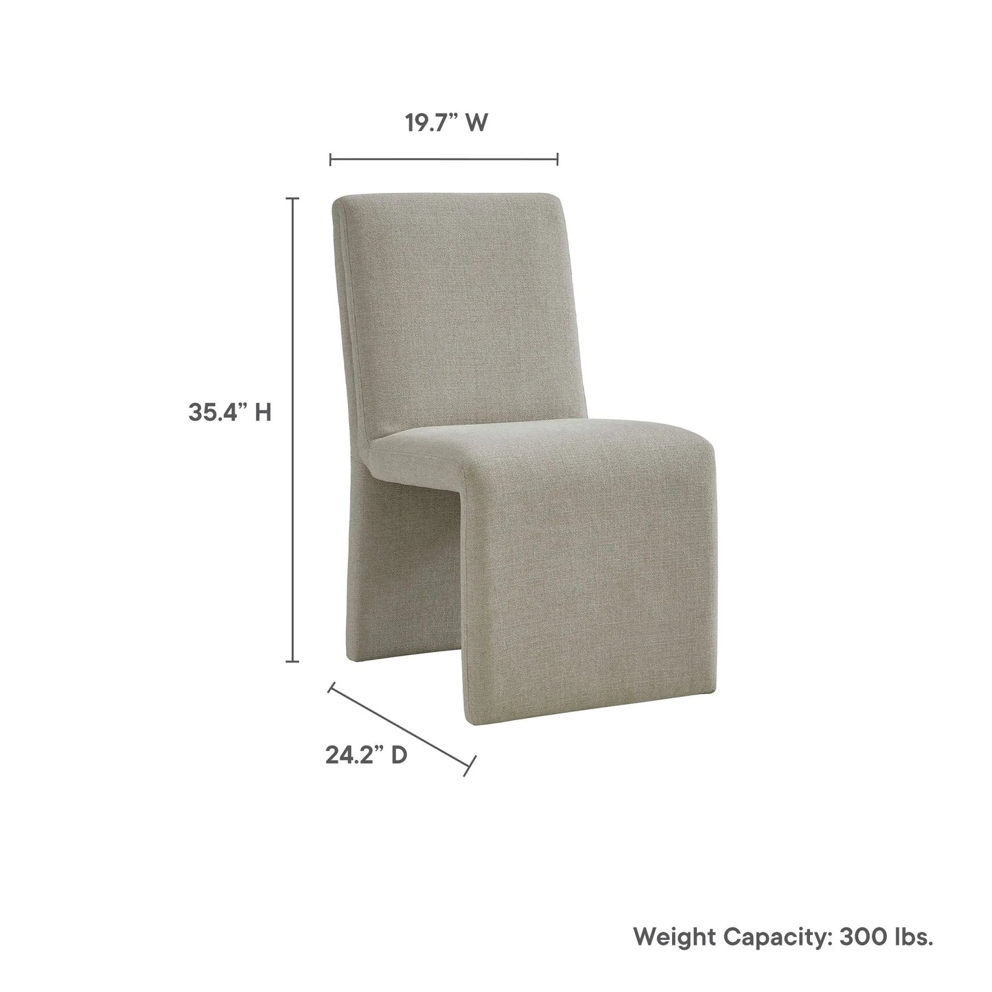 Emory Fabric Upholstered Dining Side Chair by Modway EEI-7185 FredCo