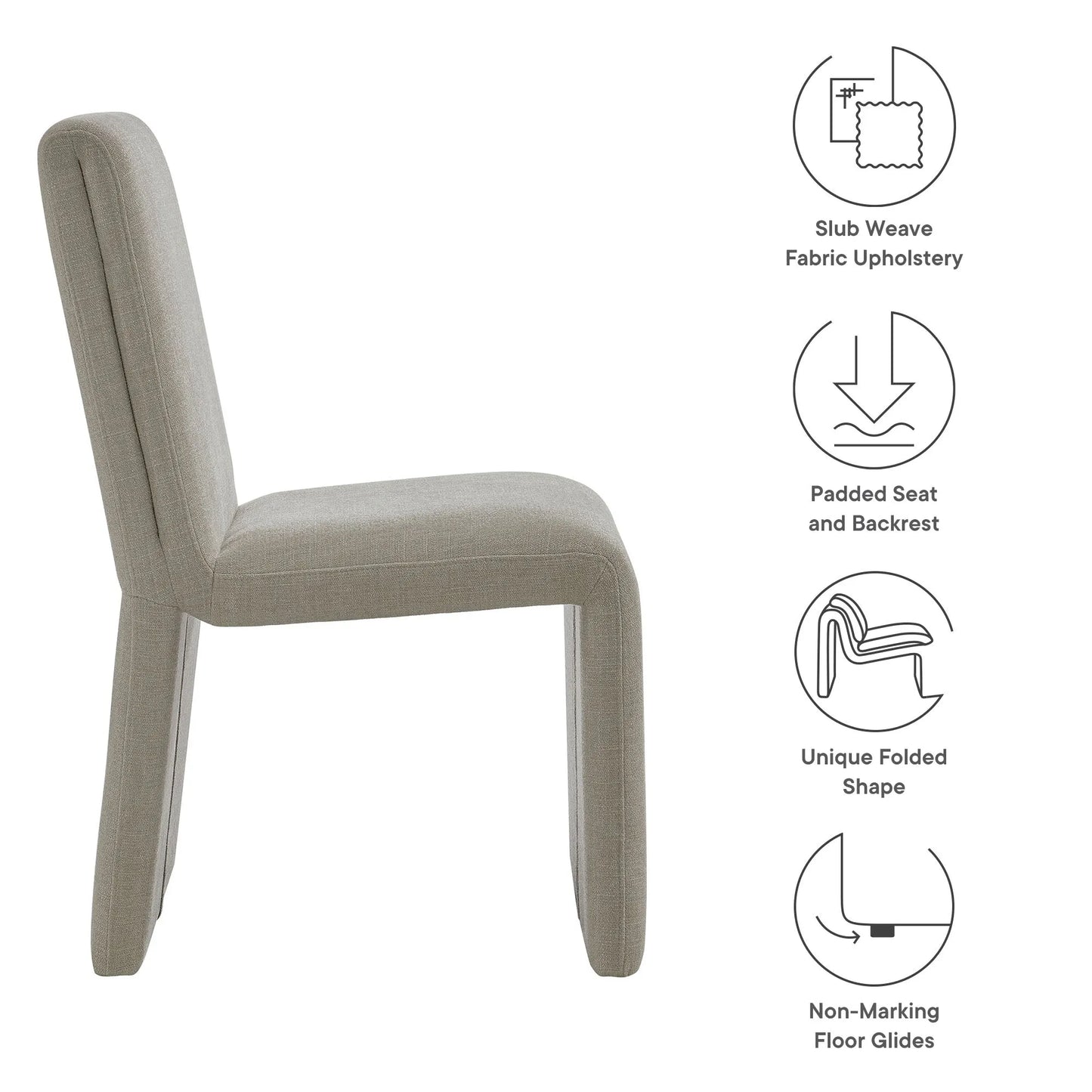 Emory Fabric Upholstered Dining Side Chair by Modway EEI-7185 FredCo
