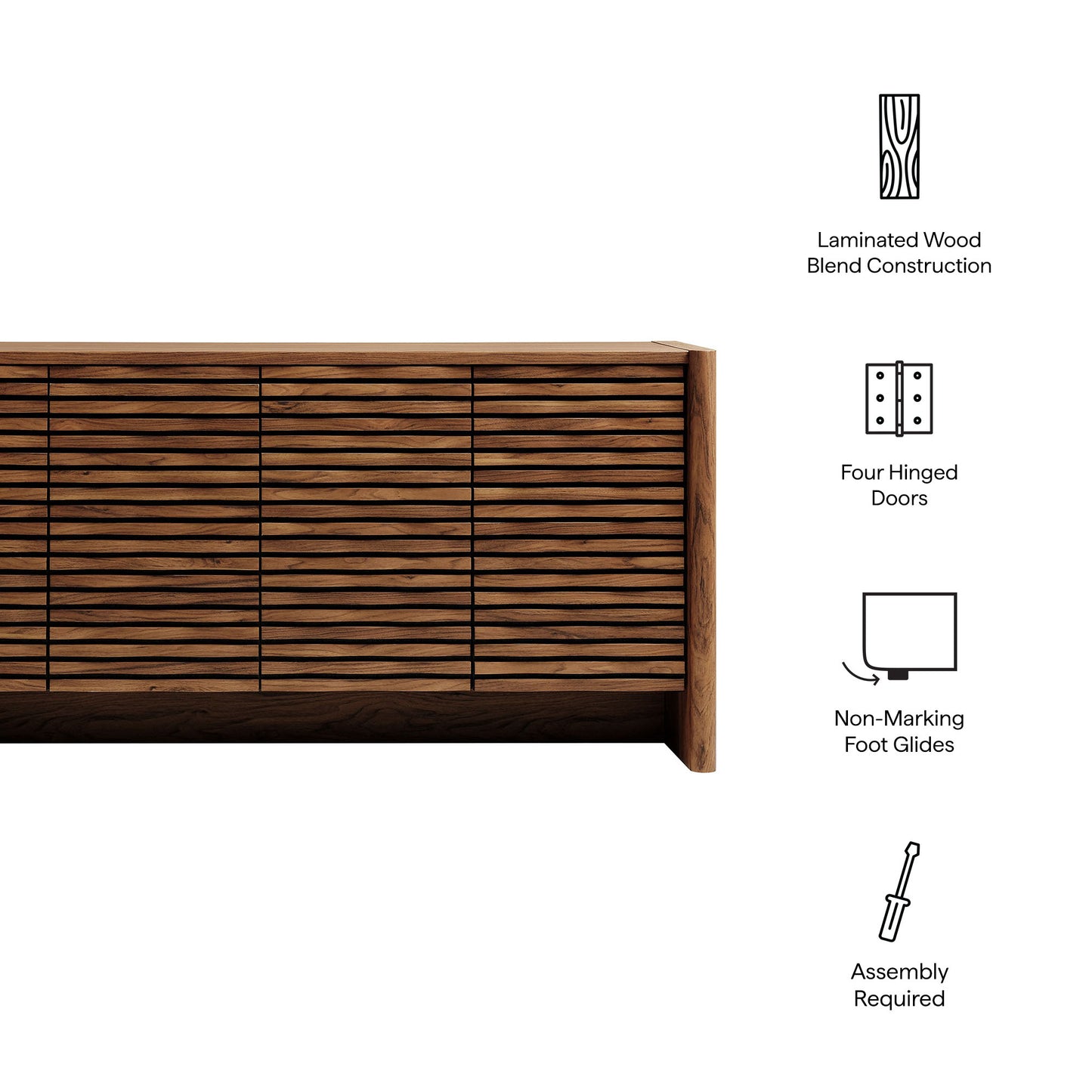 Emric Wave 66" 4-Door Sideboard by Modway EEI-7346 FredCo