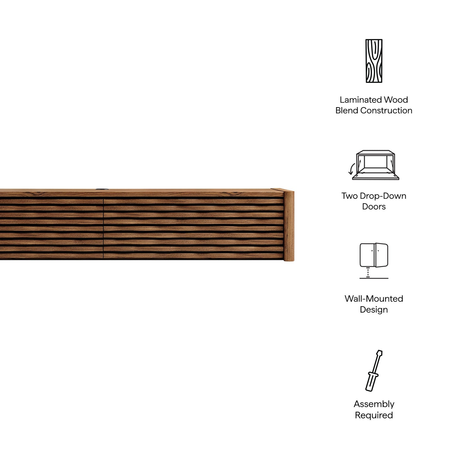 Emric Wave 71" Wall-Mounted TV Cabinet by Modway EEI-7352 FredCo