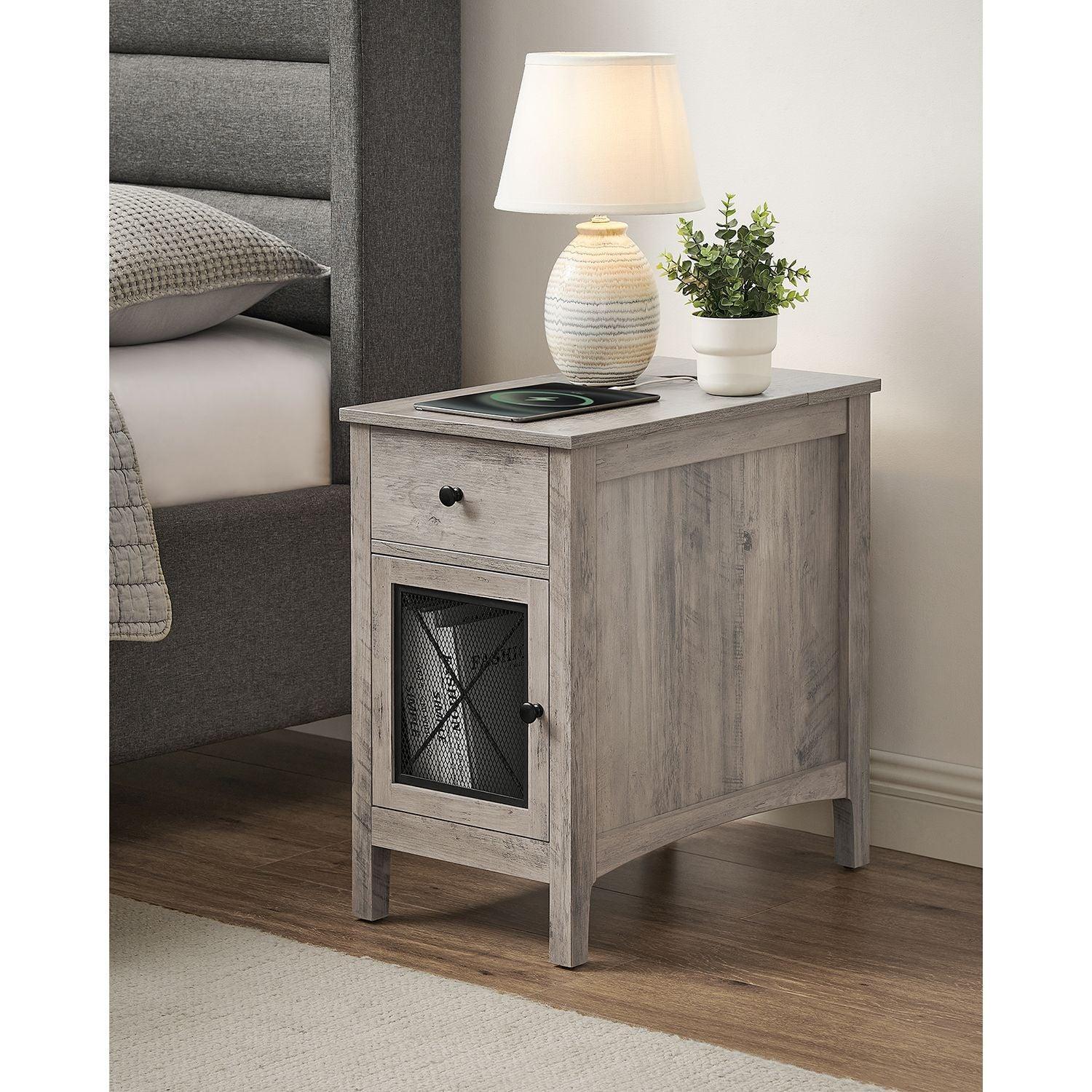 End Table with USB Ports and Outlets FredCo