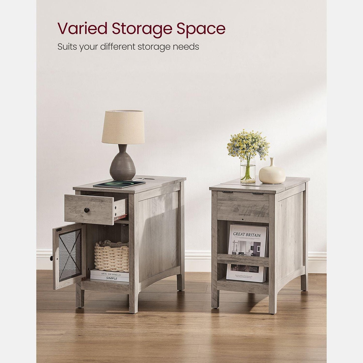 End Table with USB Ports and Outlets FredCo