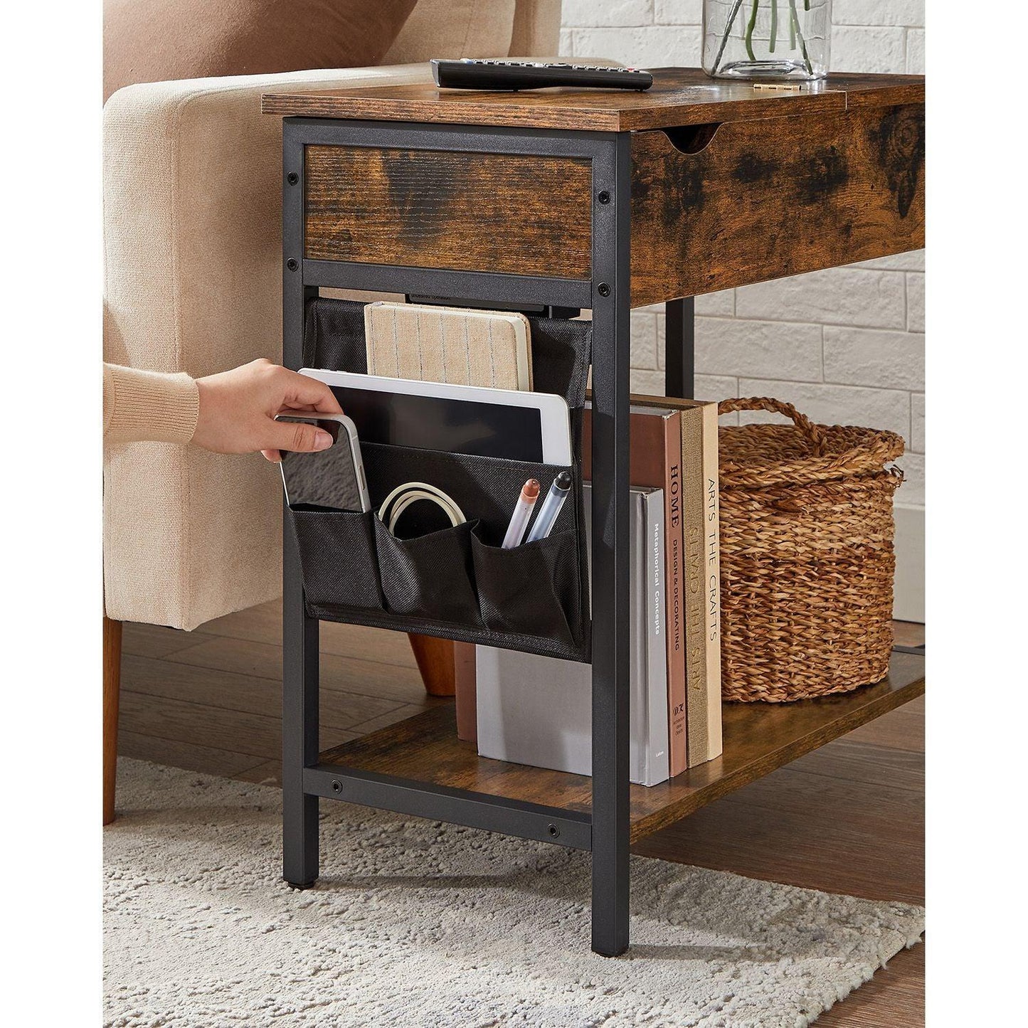 End Tables Set with USB Ports and Outlets FredCo