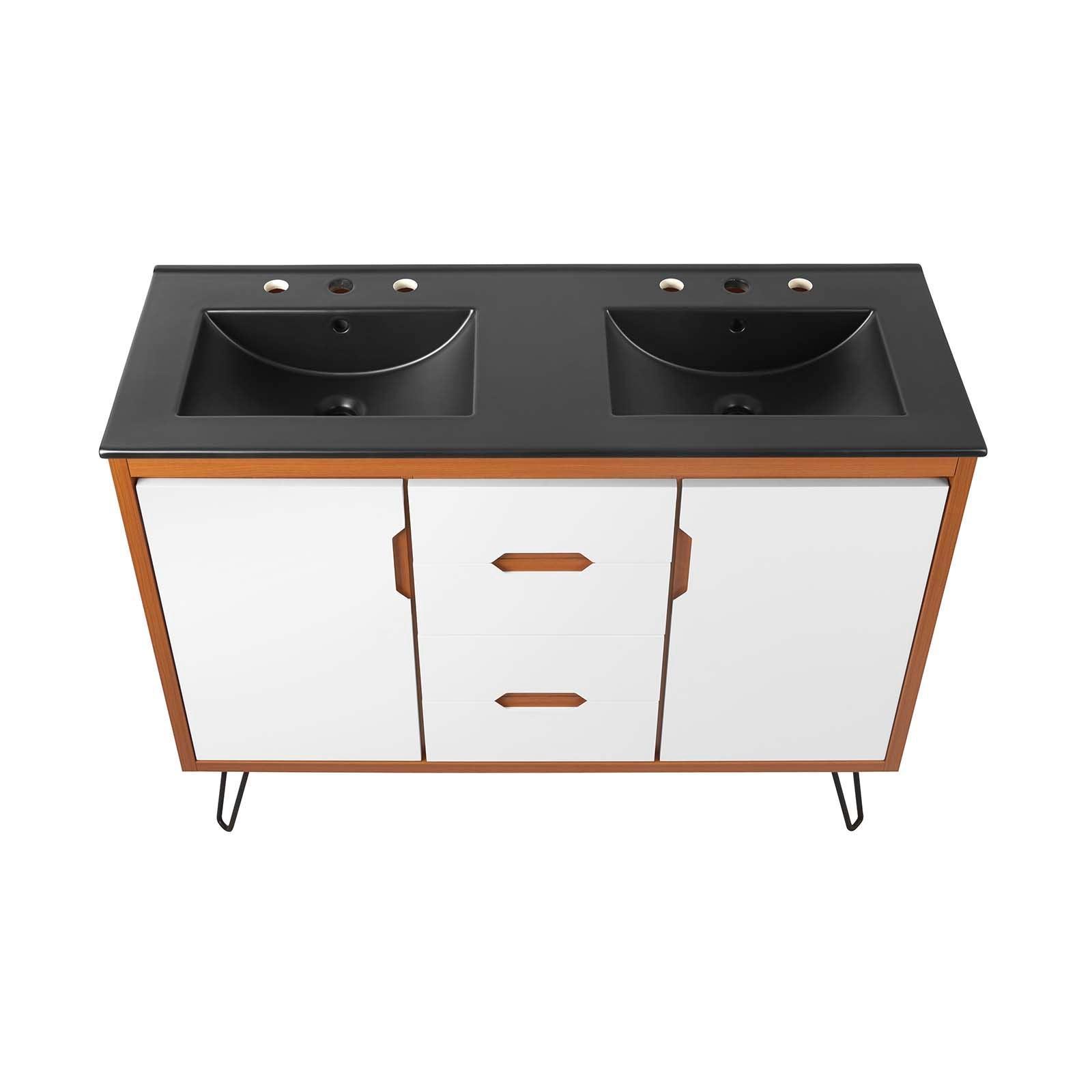 Energize 48" Double Sink Bathroom Vanity, EEI-5809 FredCo