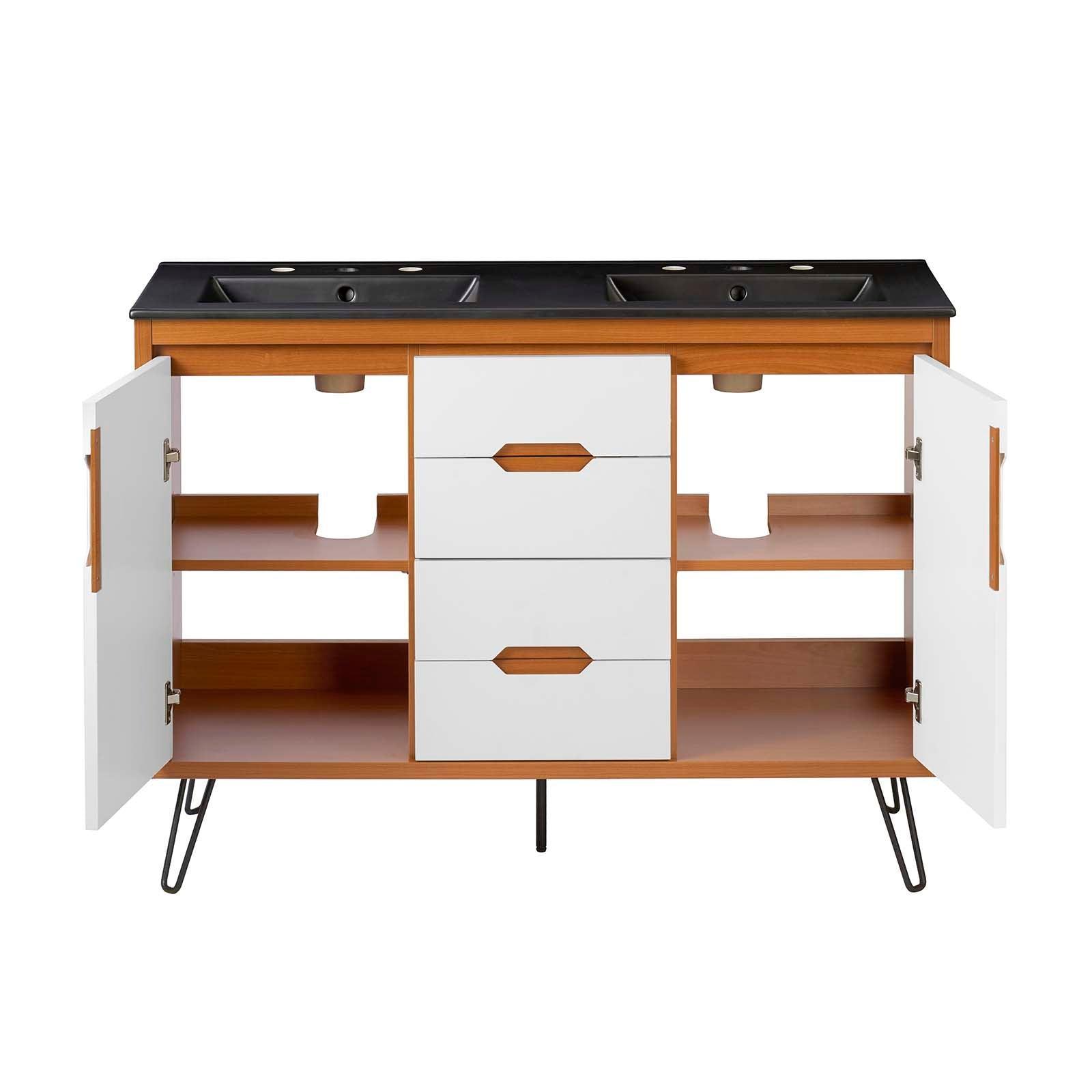 Energize 48" Double Sink Bathroom Vanity, EEI-5809 FredCo