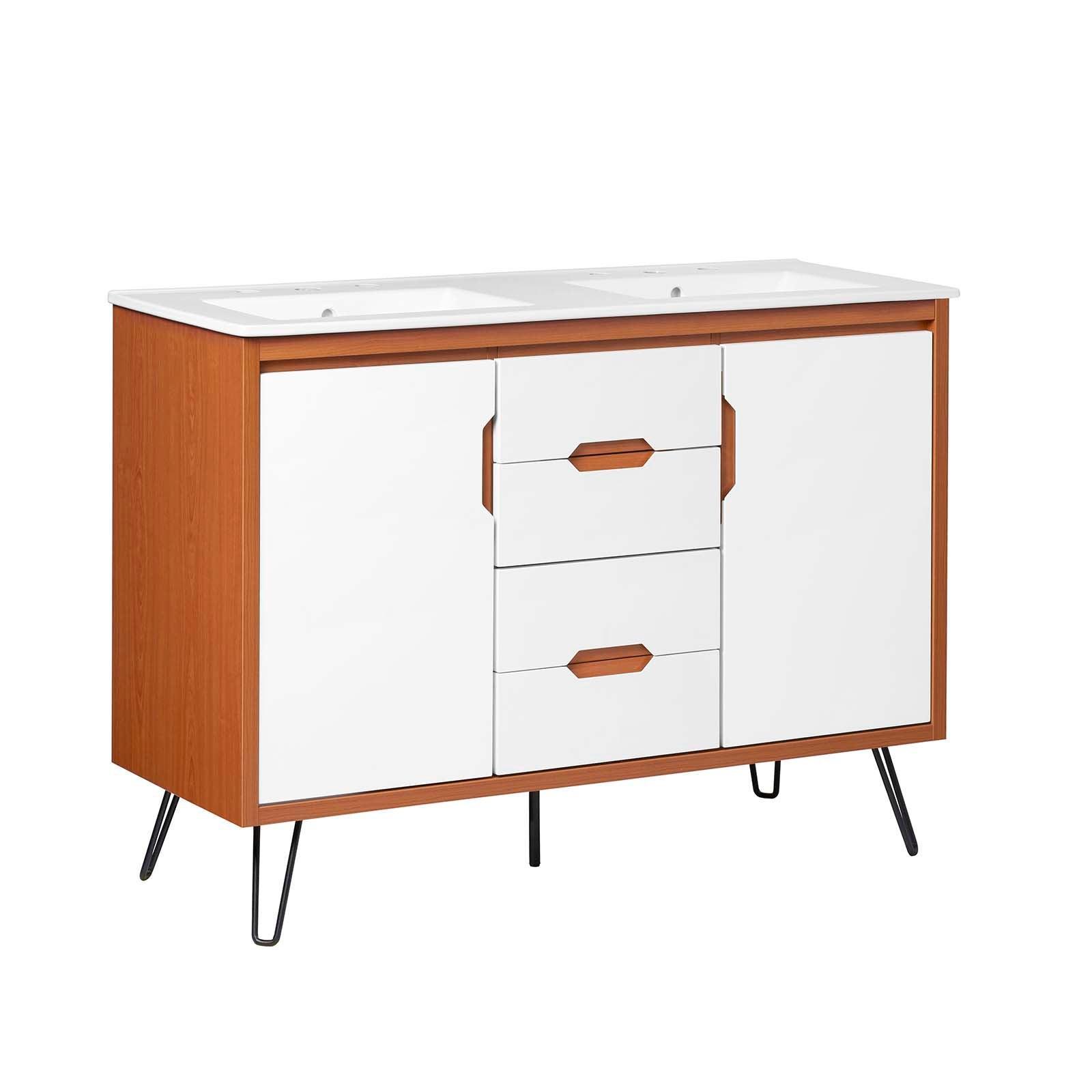 Energize 48" Double Sink Bathroom Vanity, EEI-5809 FredCo
