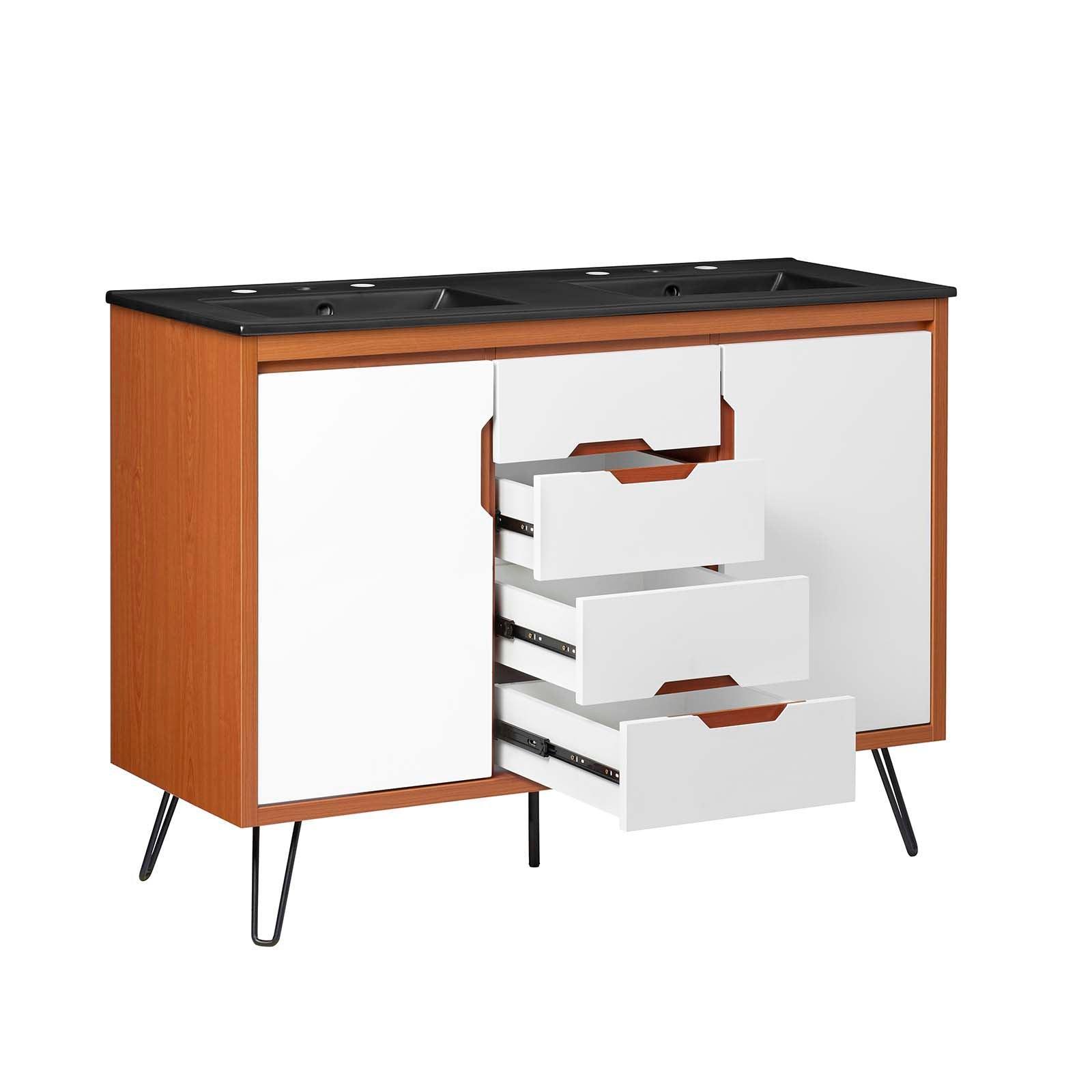 Energize 48" Double Sink Bathroom Vanity, EEI-5809 FredCo