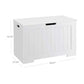 Entryway Storage Chest Bench White FredCo