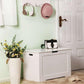 Entryway Storage Chest Bench White FredCo