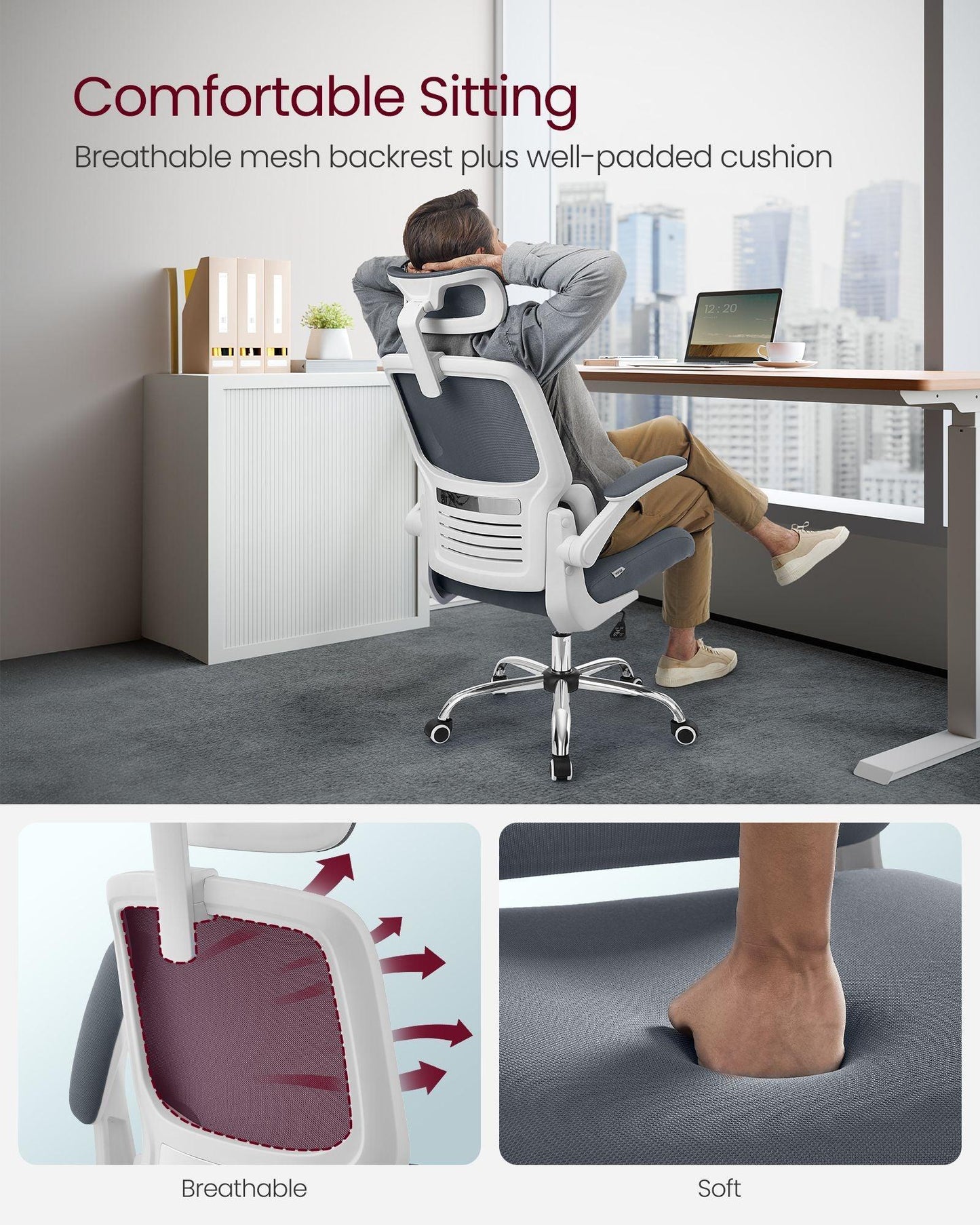 Ergonomic Design High Back Desk Chair FredCo
