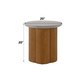Evenlyn Faux Concrete Top & Walnut Finish End Table FredCo
