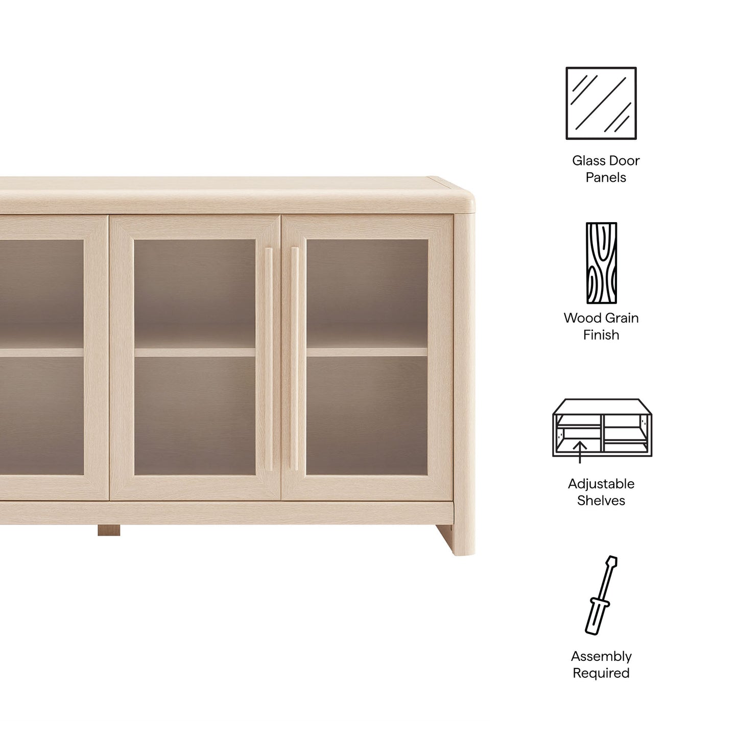 Evren 4-Door Sideboard Storage Display Cabinet by Modway EEI-7287 FredCo