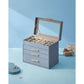 ewelry Box with Glass Lid, 4-Layer Jewelry Organizer FredCo