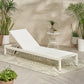 Outdoor Chaise Lounge Chair, Aluminum Adjustable Outside Chair for Pool Patio Beach Yard, All Weather Use UV Resistant 400lbs Weight Capacity, White FredCo