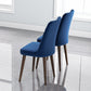 Best selling Katie Mid-Century Modern Velvet Dining Chair (Set Of 2)- Blue, Solid Wood, 20x18x36 Inches Table Chairs for Living Room Bedroom Outdoor Lounge FredCo