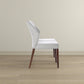 Luca Light Grey Fabric Dining Chair Set Of 2 - Comfortable Seating with Solid Wood Frame FredCo
