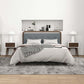 Modern bedroom with upholstered bed, two nightstands, and stylish home decor from FredCo International