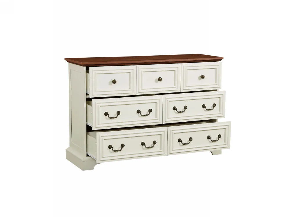 Farmhouse 7 Drawers Dresser for Bedroom, Rustic Chest of Drawers FredCo