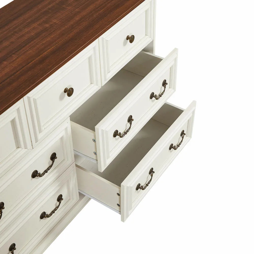 Farmhouse 7 Drawers Dresser for Bedroom, Rustic Chest of Drawers FredCo