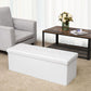 Faux Leather Folding Ottoman FredCo
