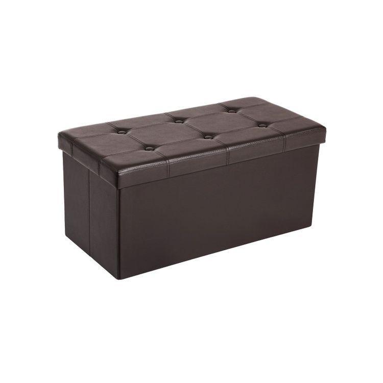 Faux Leather Ottoman Bench FredCo