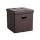 Faux Leather Storage Ottoman FredCo