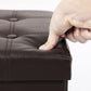 Faux Leather Storage Ottoman FredCo